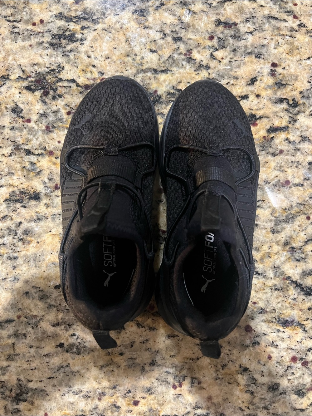 Puma Kids Black Slip-On SoftFoam+ Sneakers